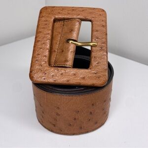 Yves Saint Laurent Wide Ostrich Belt 🌟
